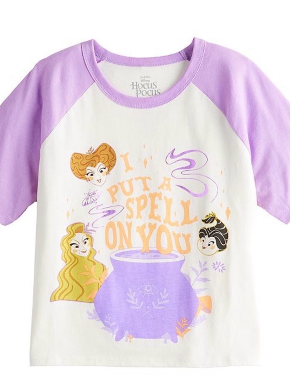 Disney Hocus Pocus White & Lavender 'I Put a Spell on You' Graphic Tee